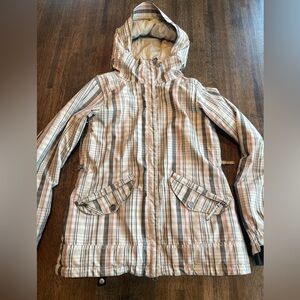 686 Women’s Winter Coat Jacket Ski Snowboard Plaid Hood - size XS